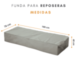 Funda Para Reposeras 100% Impermeable (180x76x40cm) - Imagen 5