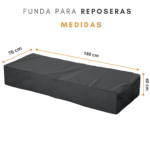Funda Para Reposeras 100% Impermeable (180x76x40cm) - Imagen 4