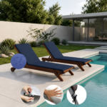 Colchoneta Para Reposera X2 unidades 100% Impermeable (190x65x4cm)
