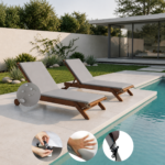 Colchoneta Para Reposera X2 unidades 100% Impermeable (190x65x4cm) - Imagen 6