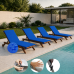 Colchoneta Para Reposera X4 Unidades 100% Impermeable (180x60x2cm) - Imagen 5