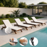 Colchoneta Para Reposera X4 Unidades 100% Impermeable (180x60x2cm)