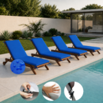 Colchoneta Para Reposera X4 Unidades 100% Impermeable (190x65x4cm) - Imagen 5