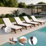 Colchoneta Para Reposera X4 Unidades 100% Impermeable (190x65x4cm) - Imagen 3