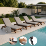 Colchoneta Para Reposera X4 Unidades 100% Impermeable (190x65x4cm) - Imagen 2