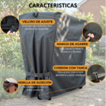 Funda Coverall para Parrilla Tromen Malbec / Chulengo / Criolla / Angus / Luqstoff | 100% Impermeable (110x60x110cm) - Imagen 4