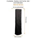 Funda Para Calefactor Exterior Oslo 100% Impermeable (52x48x173cm) - Imagen 2