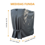 Funda CoverAll para Parrilla Tromen Pampeana / Lepen Barbacoa / Fénix | 100% Impermeable (140x60x110cm) - Imagen 3
