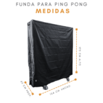 Funda Para Mesa Ping Pong Modelo Tissus 100% Impermeable (154x45x175cm) - Imagen 3