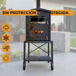 Funda CoverAll para Horno TRH y Tango Leña C/Base Tromen 100% Impermeable (71x92x140cm) - Imagen 2