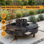 Funda para Fogón 120 cm / Tromen / Lepen / Brasero Redondo | 100% Impermeable (120x45cm) - Imagen 8