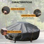 Funda para Fogón 120 cm / Tromen / Lepen / Brasero Redondo | 100% Impermeable (120x45cm) - Imagen 3