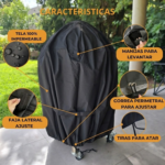 Funda Para Kamado Y Fogon 100% Impermeable (60x100cm) - Imagen 2