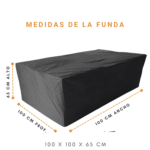 Funda Para Mesa De Jardin 100% Impermeable (100x100x65cm) - Imagen 7