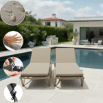 Colchoneta Para Reposera X2 unidades 100% Impermeable (190x65x4cm) - Imagen 6