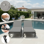 Colchoneta Para Reposera X2 unidades 100% Impermeable (190x65x4cm)