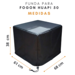 Funda para Fogón Ñuke Huapi 50 / Brasero Rectangular | 100% Impermeable (68x61x38cm) - Imagen 3