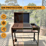 Funda para Fogón Ñuke Huapi 70 / Brasero Rectangular | 100% Impermeable (85x65x38cm) - Imagen 8