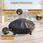 Funda para Fogón 56 cm Redondo / Brasero Compacto | 100% Impermeable (56x40cm) - Imagen 3
