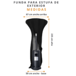 Funda Para Calefactor Exterior Philco 100% Impermeable (87x50x225cm) - Imagen 2