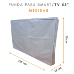 Funda Para Smart Tv Lcd Plasma 55 100% Impermeable (125x12x70cm) - Imagen 7