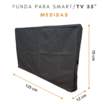 Funda Para Smart Tv Lcd Plasma 55 100% Impermeable (125x12x70cm) - Imagen 3