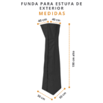 Funda Para Estufa Calefactor Piramidal Gamma 100% Impermeable (40x50x190) - Imagen 2