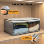 Bolsa Pack X4 Guarda Ropa Placard - Tela Reforzada (50x35x20cm) - Imagen 4