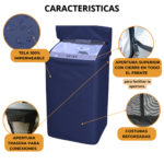 Funda para Lavarropas Drean 8 kg Carga Superior | Lona 100% Impermeable (42x62x89 cm) - Imagen 7