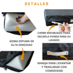 Cama Impermeable Para Mascotas 90x70 – Goma Espuma Firme y Funda Lavable - Imagen 3