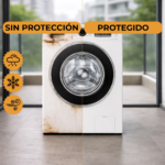 Funda para lavasecarropas LG / Lavarropas carga frontal (65x65x95) - PVC 100% impermeable - Imagen 7