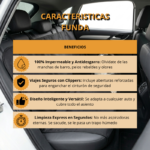 Cubre Asiento Auto Perros Impermeable Con Cinturón de Seguridad Protector - Imagen 4