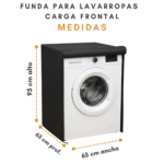 Funda para lavasecarropas LG / Lavarropas carga frontal (65x65x95) - PVC 100% impermeable - Imagen 5