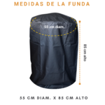 Funda para lavarropas redondo carga superior (85 x 55cm) Compatible con Drean | Lona 100% impermeable - Imagen 2