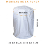 Funda para lavarropas redondo carga superior (85 x 55cm) Compatible con Drean | Lona 100% impermeable - Imagen 3