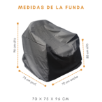 Funda Para Sillon Exterior 100% Impermeable (70x75x96cm) - Imagen 3