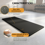 Colchoneta Para Gimnasio Pilates 100% Impermeable (180x60x2cm) - Imagen 4