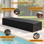 Funda Para Reposera Camastro Impermeable Tela Liviana (205x68x30cm) - Imagen 3