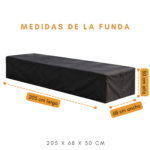 Funda Para Reposera Camastro Impermeable Tela Liviana (205x68x30cm) - Imagen 2